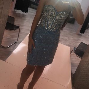 Sherri Hill Blue Dress style 1165